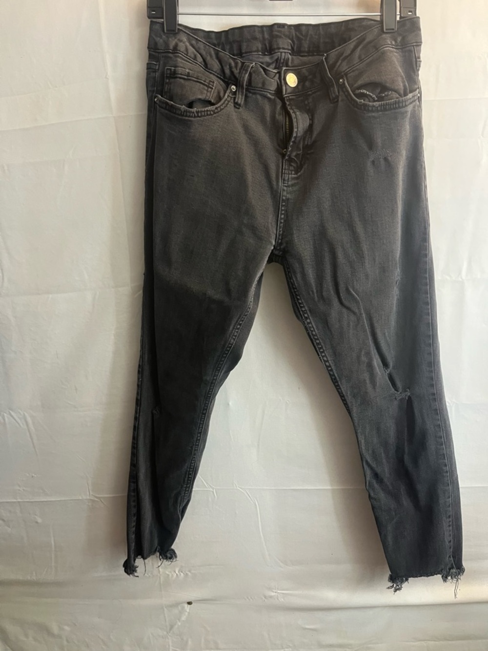 Women's Black Distressed Jeans